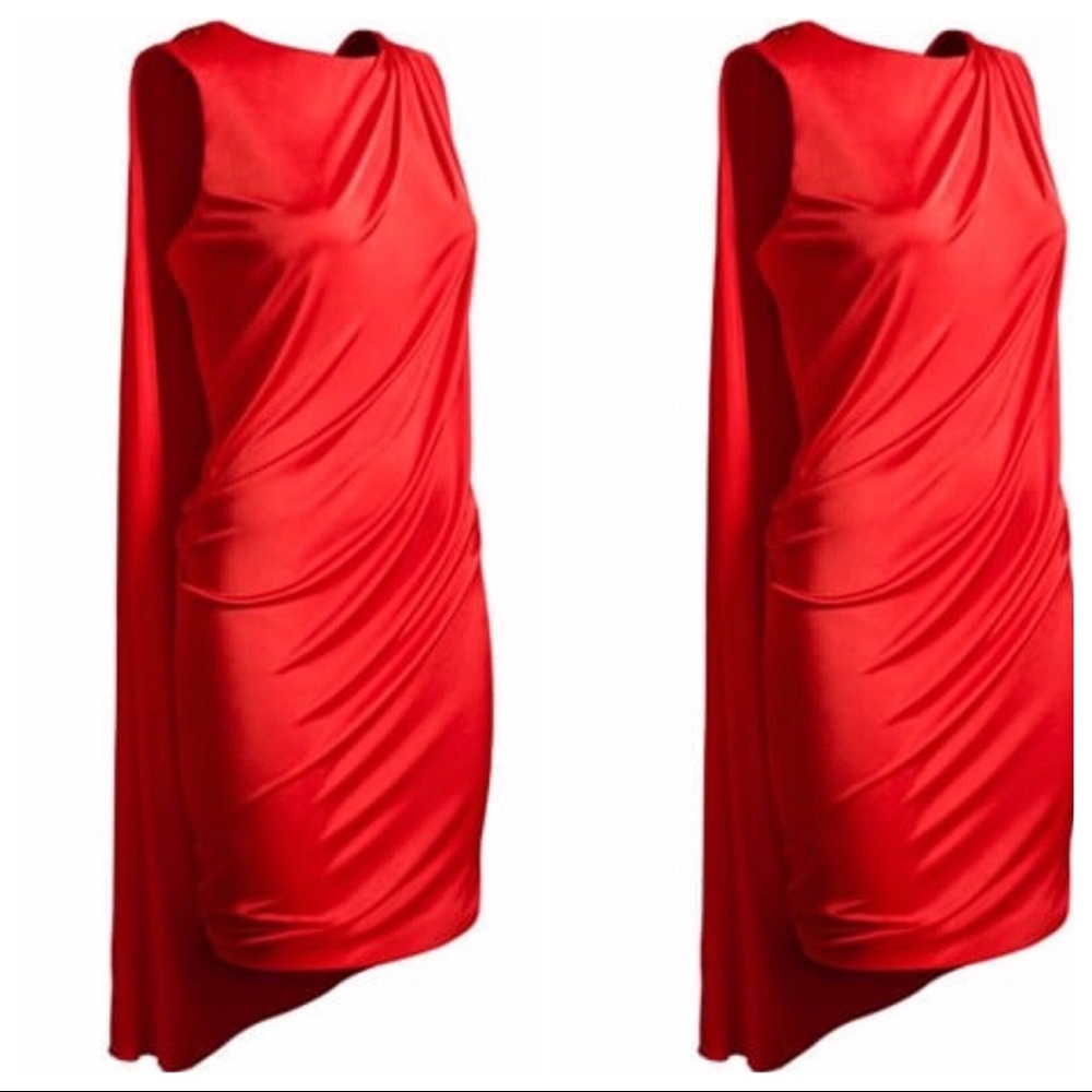 Versace By H&M sold out Red Cape Dress Size 4